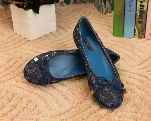 LV Shallow mouth flat shoes Women--013